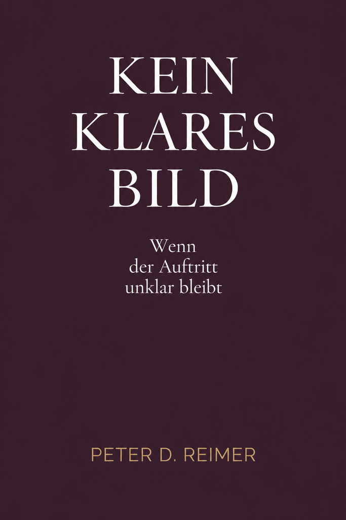 Buchcover KEIN KLARES BILDvon Peter D. Reimer